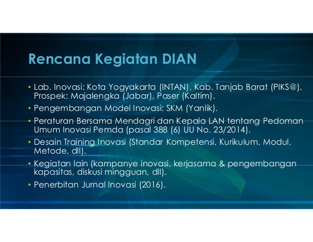 Prospek Pengembangan Inovasi dan Peran PKP2A LAN