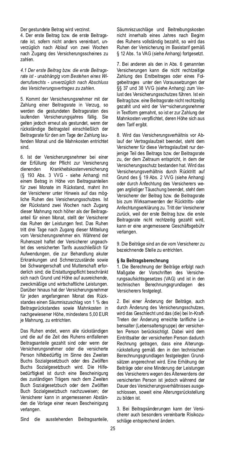 Barmenia Zahnerganzungsversicherung Tarif Zg