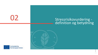 post-pandemisk
empowerment-program
Stressrisikovurdering -
definition og betydning
02
 