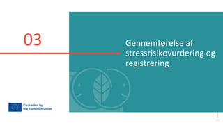 post-pandemisk
empowerment-program
Gennemførelse af
stressrisikovurdering og
registrering
03
 