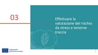 post
pandemic
empowerment
programme
Effettuare la
valutazione del rischio
da stress e tenerne
traccia
03
 