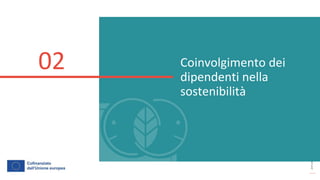 post
pandemic
empowerment
programme
Coinvolgimento dei
dipendenti nella
sostenibilità
02
 