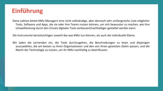 Programm
zur
Befähigung
nach
der
Pandemie
Einführung
Diese Lektion bietet KMU-Managern eine nicht vollständige, aber denno...