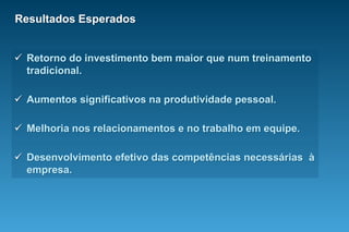 2)	CUSTOMIZAÇÃO DO CONTEÚDOEm função dos resultados do  DIAGNÓSTICO, o Conteúdo Básico será customizado para atender, com efetividade, as características individuais de cada Cliente.O Programa é definido em função deste resultado, e pode durar 8 ou 16 horas, conforme o curso e a melhor adequação à realidade de cada Cliente. 