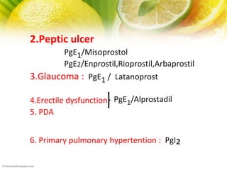Pge1 Injection Prostaglandins & leukotrienes | PPTX