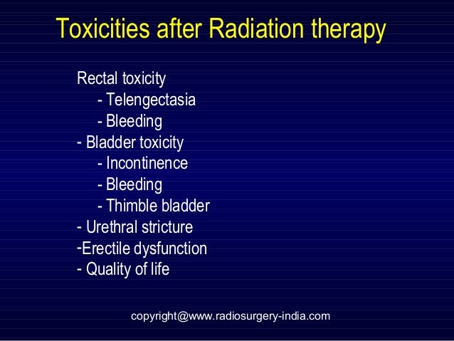 Radiation for prostate cancer rectal bleeding