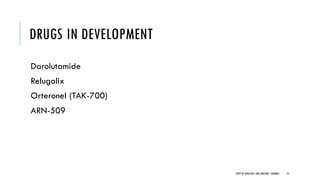 DRUGS IN DEVELOPMENT
Darolutamide
Relugolix
Orteronel (TAK-700)
ARN-509
41
DEPT OF UROLOGY,GRH ANDKMC,CHENNAI.
 