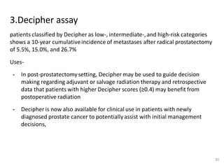 Prostate Decipher Score Prostate carcinoma- tumour markers | PDF