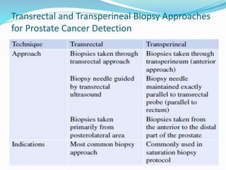 Transrectal and Transperineal Biopsy Approaches
for Prostate Cancer Detection
 