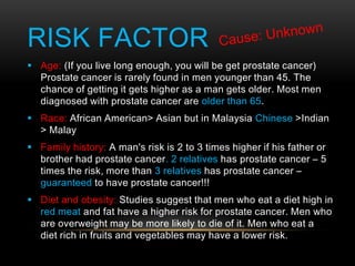 Prostate Cancer Risk Prostate cancer for public awareness by DR RUBZ | PPTX