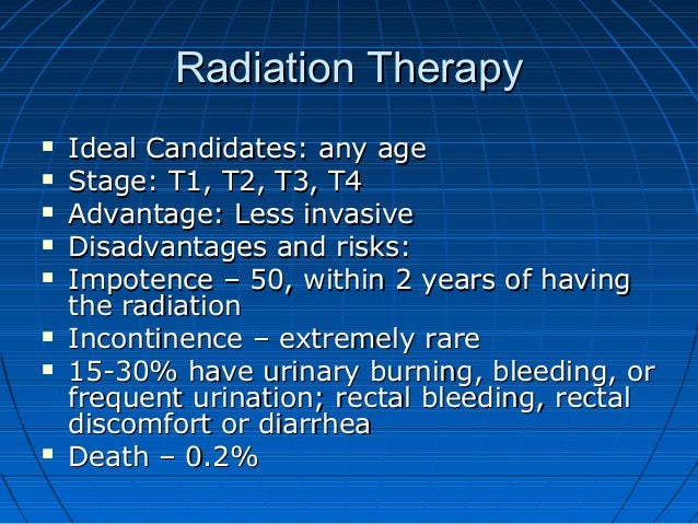 Radiation for prostate cancer rectal bleeding