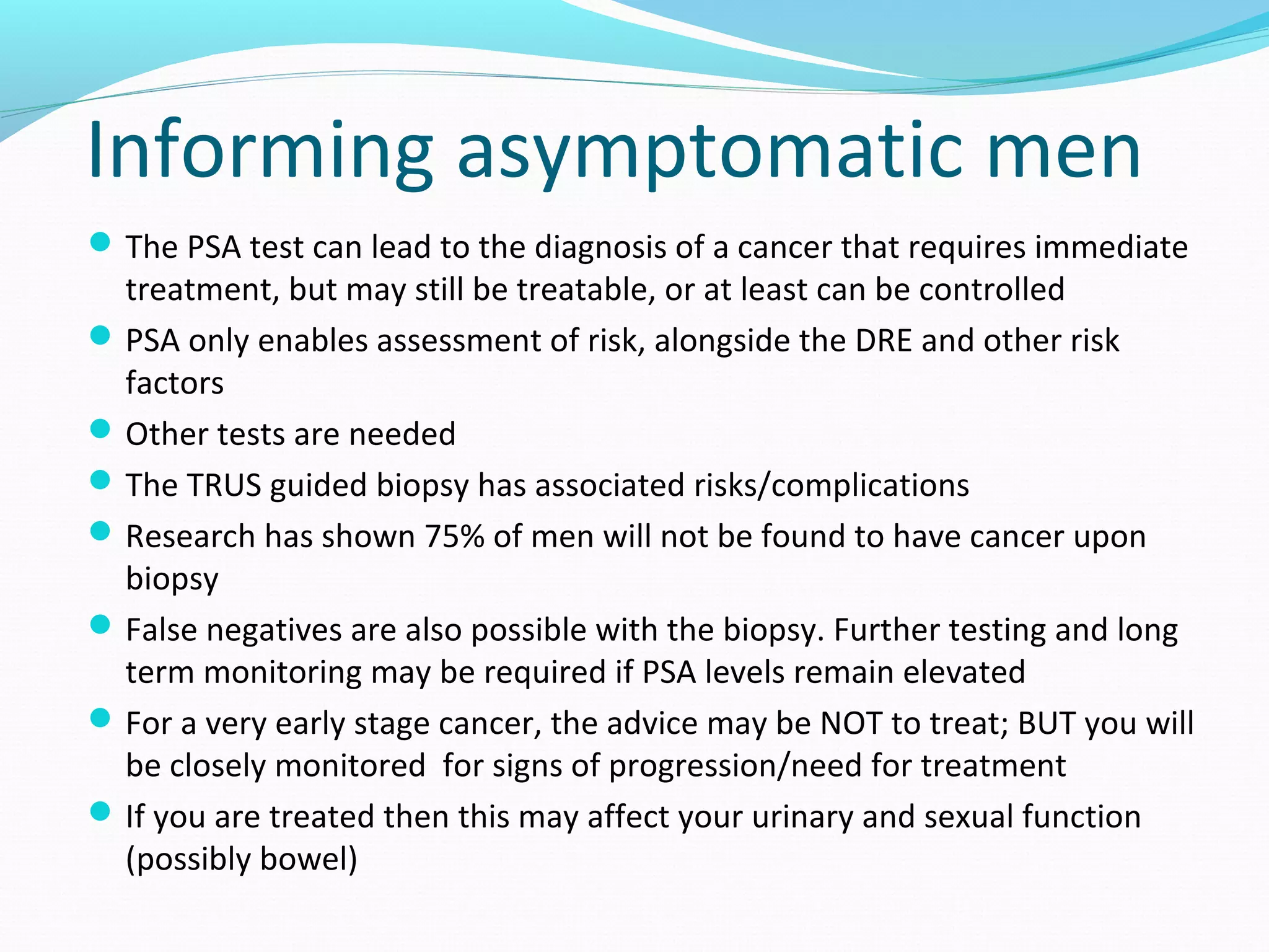 Prostate Cancer Testing and Screening | PPT