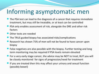 Prostate Cancer Testing and Screening | PPT