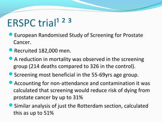 Prostate Cancer Testing and Screening | PPT