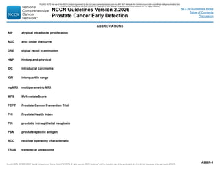 Prost@te Risk Nccn NCCN Guidelines Version 2.2026 for Prostate Cancer Early Detection and ...