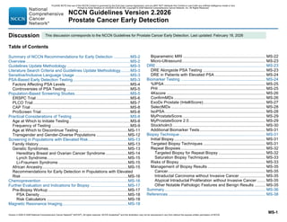 Prost@te Risk Nccn NCCN Guidelines Version 2.2026 for Prostate Cancer Early Detection and ...