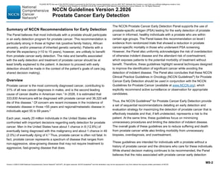 Prost@te Risk Nccn NCCN Guidelines Version 2.2026 for Prostate Cancer Early Detection and ...