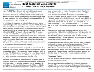 Prost@te Risk Nccn NCCN Guidelines Version 2.2026 for Prostate Cancer Early Detection and ...