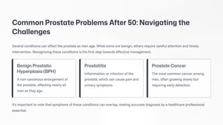 Long Term Prostatitis Prostate Health After 50_ Early Signs, Treatment Options & Recovery ...