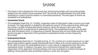 Shank In English PROSTHESIS - PHYSIOTHERAPY REHABILITATION | PPTX