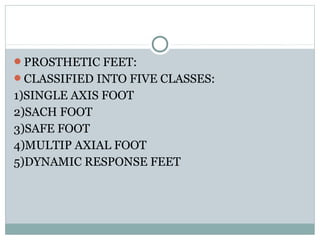 Frame Foot Check Classification Prosthesis and orthotics | PPT
