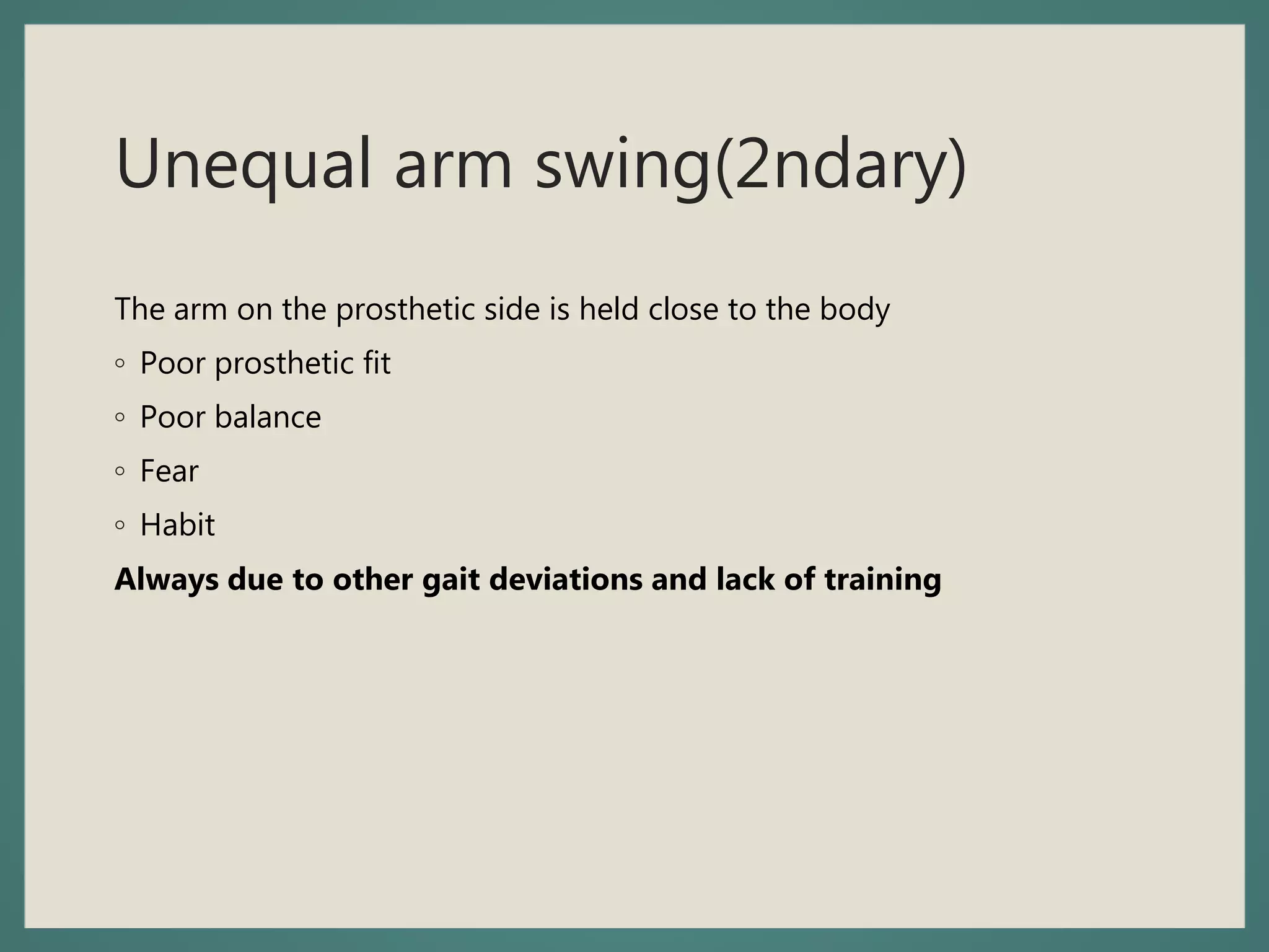Prosthetic gait deviation | PPTX