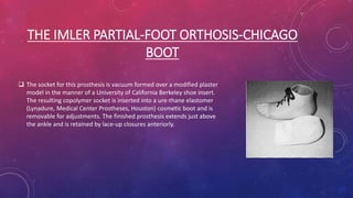 Prosthetic management of different levels of amputation | PPTX