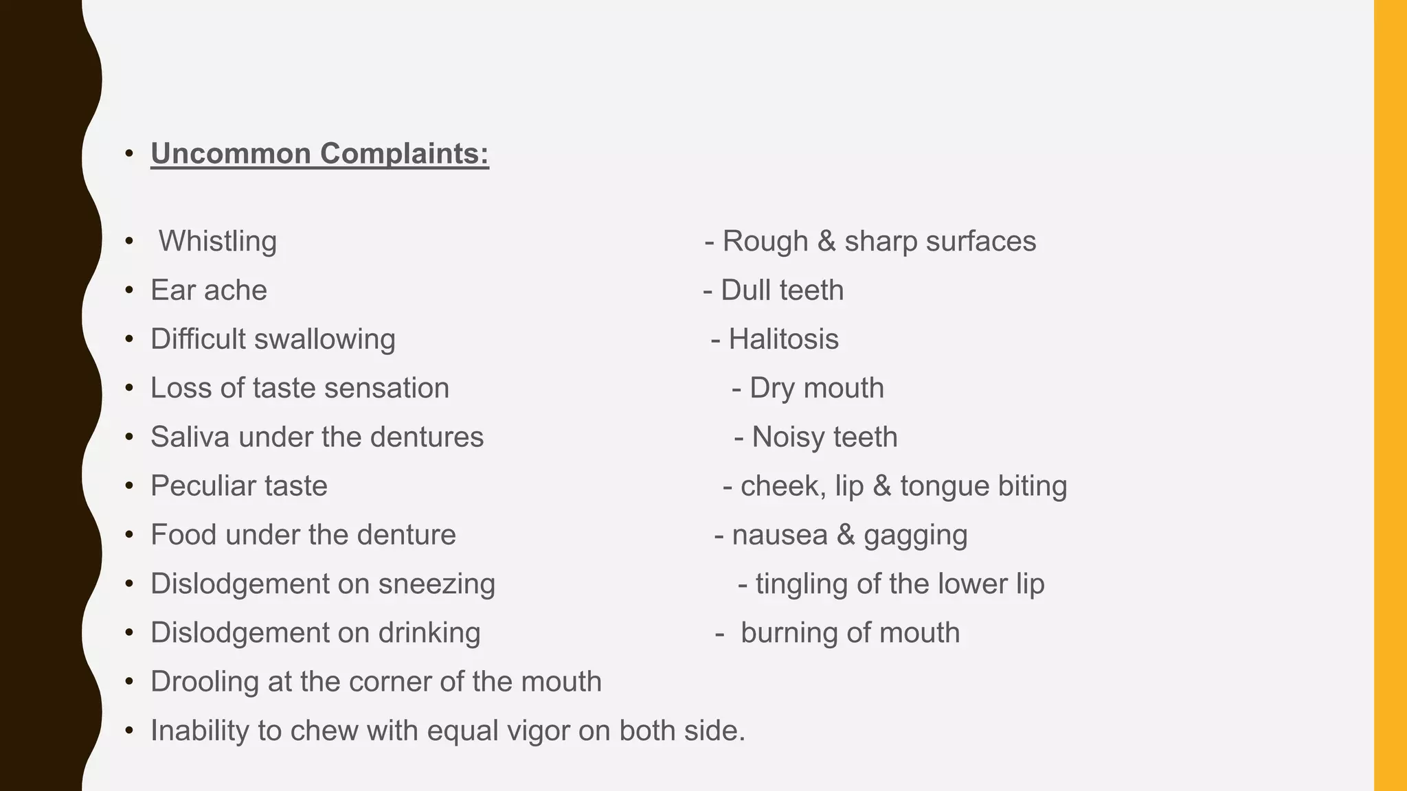 Post insertion problems in complete dentures | PPTX