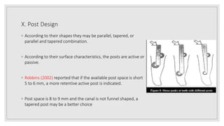 Prosthodontic management of endodontically treated teeth [autosaved] | PPTX