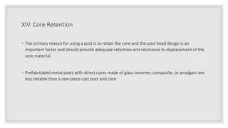 Prosthodontic management of endodontically treated teeth [autosaved] | PPTX