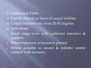 Cuspal Ridges Prosthodontics | PPTX