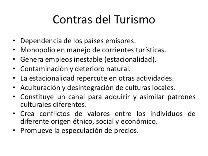 Pros Y Contras Del Turismo En Espana