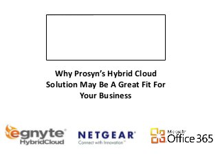Why Prosyn’s Hybrid Cloud
Solution May Be A Great Fit For
         Your Business
 