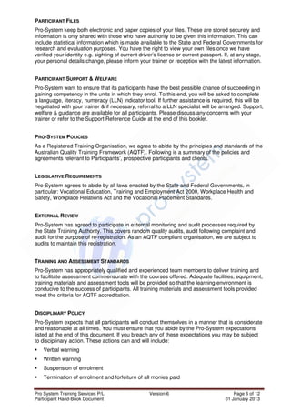 Prosystem participant handbook | PDF