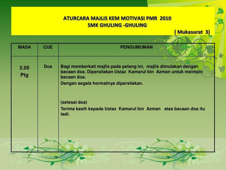 Protokol & Aturcara Pentadbiran