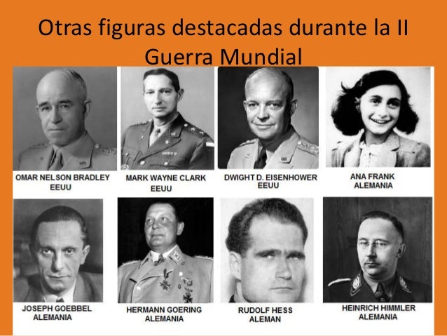 Protagonistas de la segunda guerra mundial