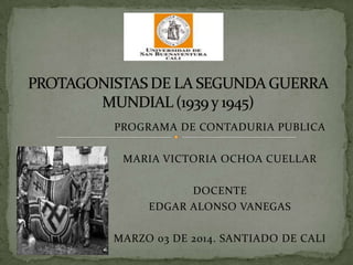 PROGRAMA DE CONTADURIA PUBLICA
MARIA VICTORIA OCHOA CUELLAR
DOCENTE
EDGAR ALONSO VANEGAS
MARZO 03 DE 2014. SANTIADO DE CALI

 
