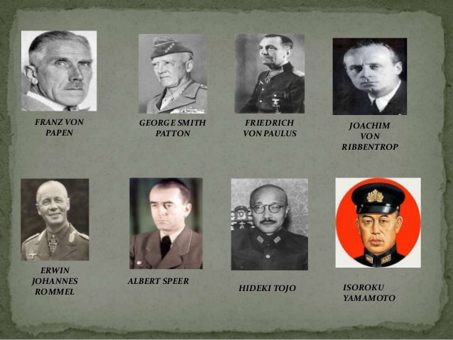 Protagonistas de la segunda guerra mundial