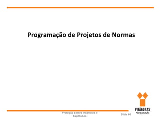Proteção contra Incêndios e
Explosões
Slide 60
Programação de Projetos de Normas
 