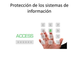 Protección de los sistemas de
        información
 