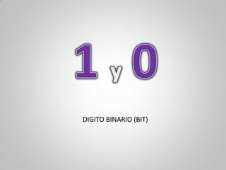 DIGITO BINARIO (BIT)
 