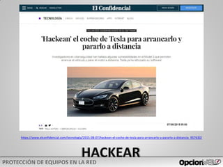 https://www.elconfidencial.com/tecnologia/2015-08-07/hackean-el-coche-de-tesla-para-arrancarlo-y-pararlo-a-distancia_957630/
 