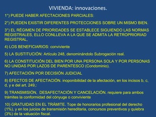 Proteccion de la vivienda - Nuevo Código Civil y Comercial | PPT