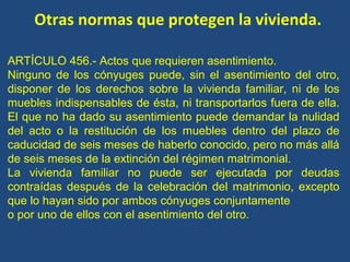 Proteccion de la vivienda - Nuevo Código Civil y Comercial | PPT