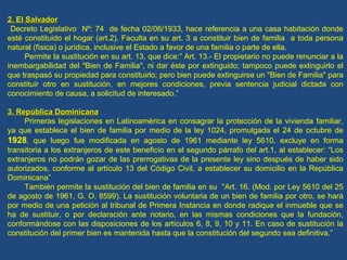 Proteccion de la vivienda - Nuevo Código Civil y Comercial | PPT