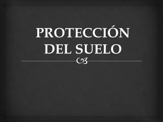 PROTECCIÓN
DEL SUELO
 