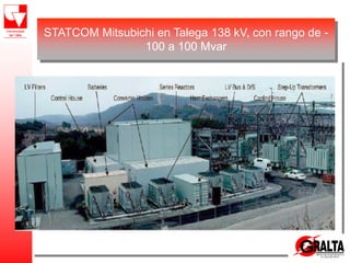STATCOM Mitsubichi en Talega 138 kV, con rango de -
100 a 100 Mvar
 