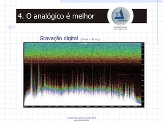 Gravação digital  ( 24 bits / 192 kHz ) 4. O analógico é melhor 