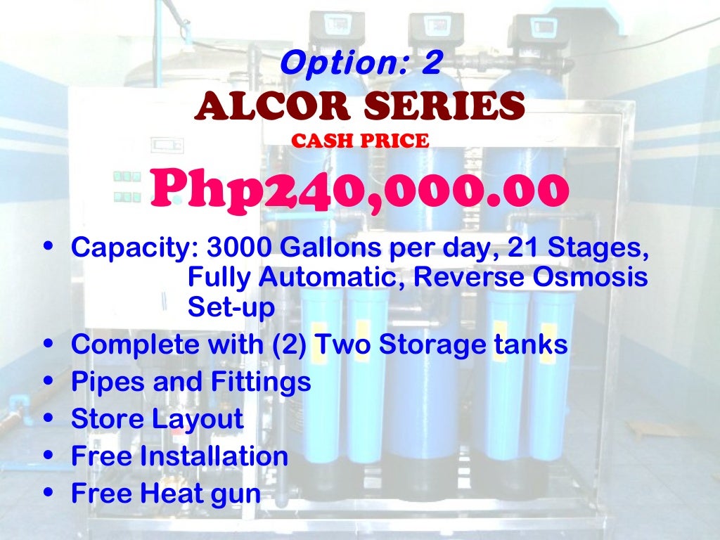 WATER REFILLING STATION FOR SALE