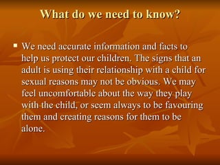Protecting your child from sexual abuse | PPT